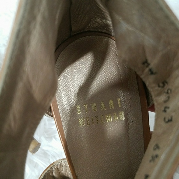 STUART WEITZMAN HIGH HEEL SANDAL WITH GOLD STUDS - Picture 7 of 7